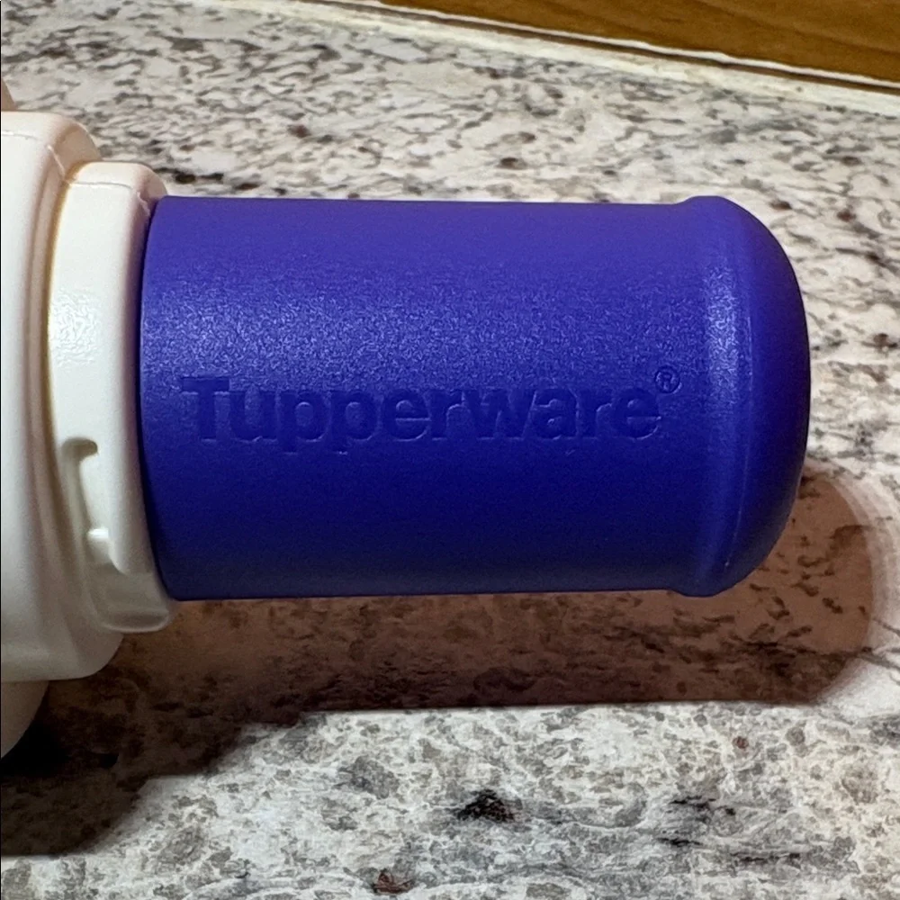 Tupperware White and Blue Rolling Pin